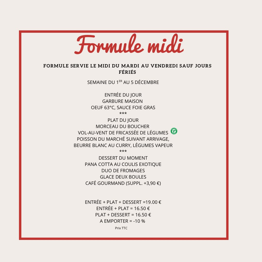 Venez découvrir cette première formule du mois de décembre 😎

#formulemidi #paleron #garbure #pannacota #poissondujour #cuisine #chef #decembre #lepetitcaboulot #islesaintgeorges

Pratiquez une activité physique régulière