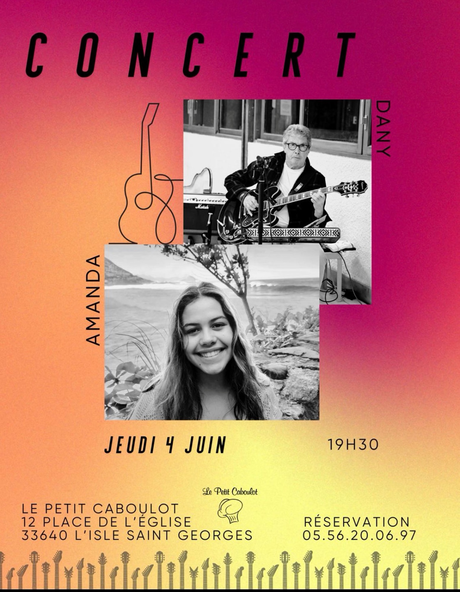 Concert live sur notre terrasse le 4 juin 2026 à 19h30 @ducasse.dany
